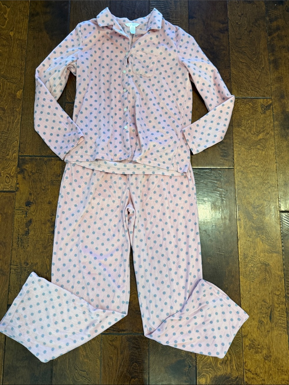 Women’s Pink Polka Dot Pajama Set